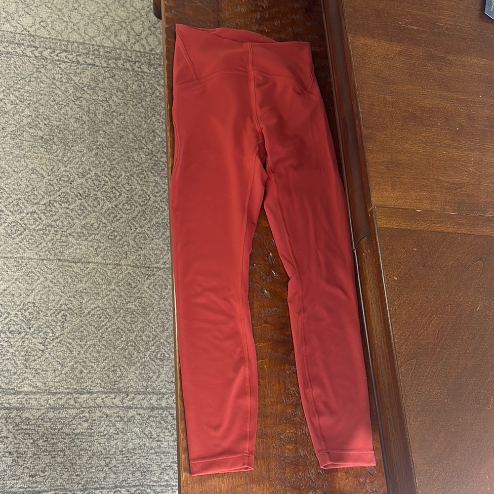 Lululemon leggings - deep coral Length 25” Leggings